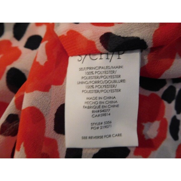 Cabi # 5356 "Flipside Blouse" Floral Print V-Neck Sleeveless Ruffle Blouse SMALL - Picture 9 of 10